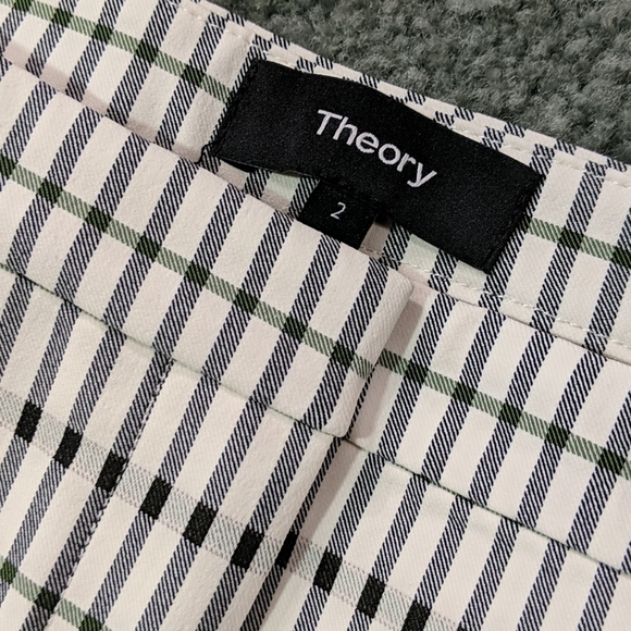 NEW Theory | Classic Skinny Pant Viscose Grid sz 2 - Picture 3 of 10
